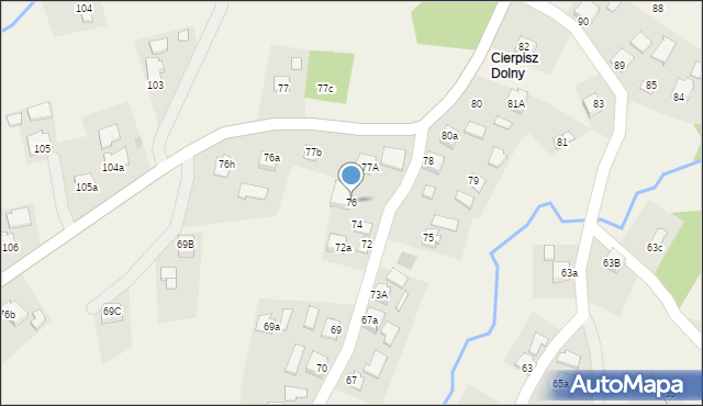 Cierpisz, Cierpisz, 76, mapa Cierpisz