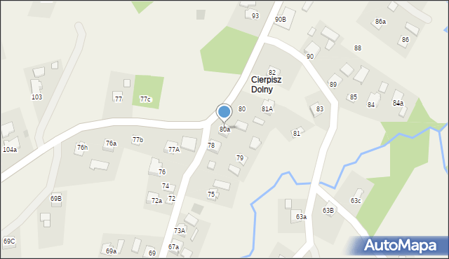 Cierpisz, Cierpisz, 80a, mapa Cierpisz