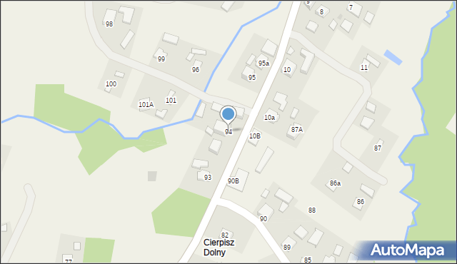 Cierpisz, Cierpisz, 94, mapa Cierpisz