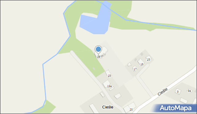 Cieśle, Cieśle, 18, mapa Cieśle