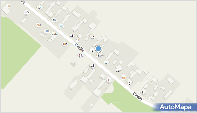 Cieśle, Cieśle, 13a, mapa Cieśle