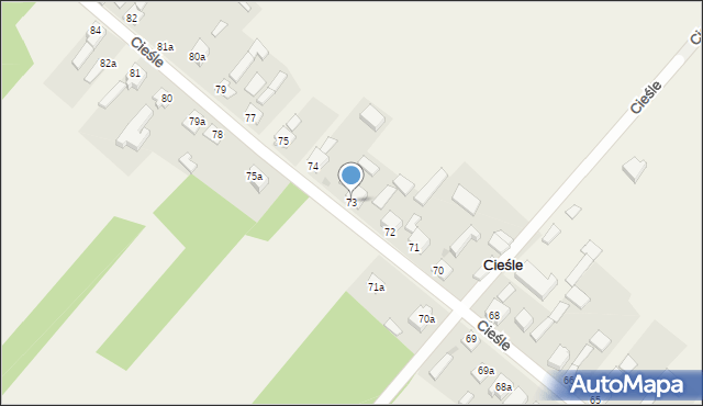 Cieśle, Cieśle, 73, mapa Cieśle