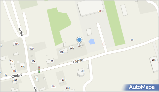Cieśle, Cieśle, 32F, mapa Cieśle