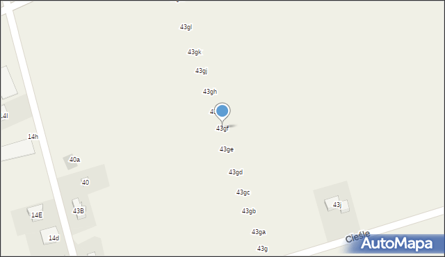 Cieśle, Cieśle, 43gf, mapa Cieśle