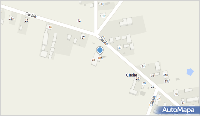 Cieśle, Cieśle, 18a, mapa Cieśle