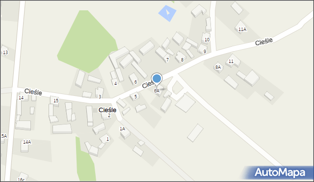 Cieśle, Cieśle, 6A, mapa Cieśle