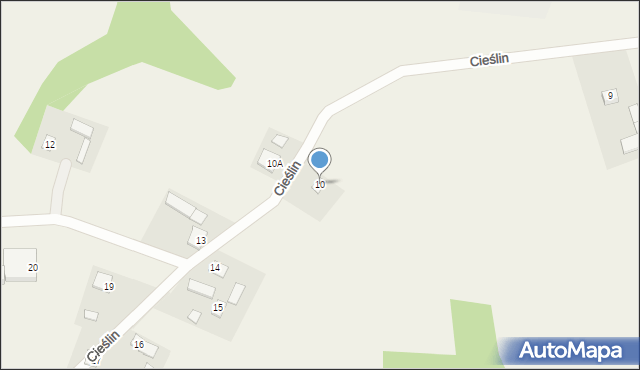 Cieślin, Cieślin, 10, mapa Cieślin