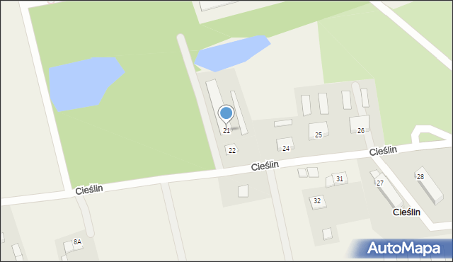 Cieślin, Cieślin, 21, mapa Cieślin