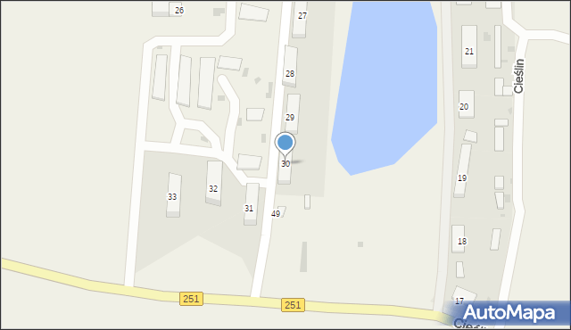 Cieślin, Cieślin, 30, mapa Cieślin