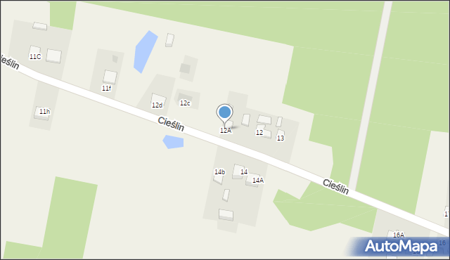 Cieślin, Cieślin, 12A, mapa Cieślin