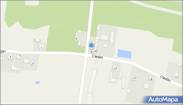 Cieślin, Cieślin, 9, mapa Cieślin