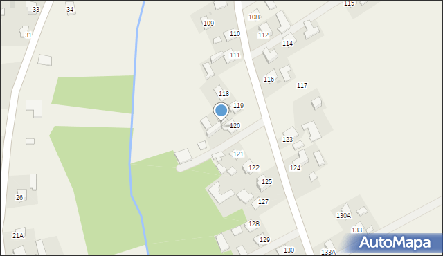 Cieszacin Wielki, Cieszacin Wielki, 120A, mapa Cieszacin Wielki