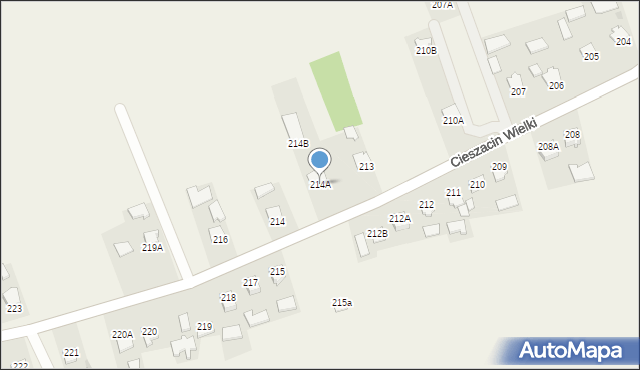 Cieszacin Wielki, Cieszacin Wielki, 214A, mapa Cieszacin Wielki