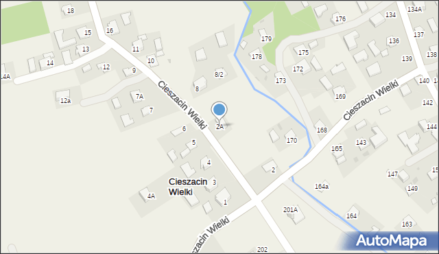 Cieszacin Wielki, Cieszacin Wielki, 2A, mapa Cieszacin Wielki