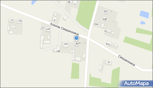 Cieszanowice, Cieszanowice, 15, mapa Cieszanowice