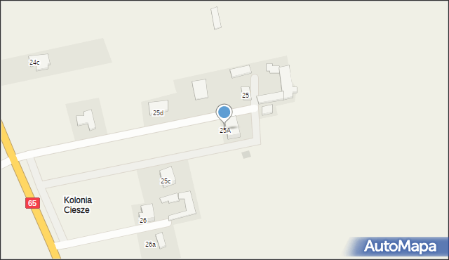 Ciesze, Ciesze, 25A, mapa Ciesze