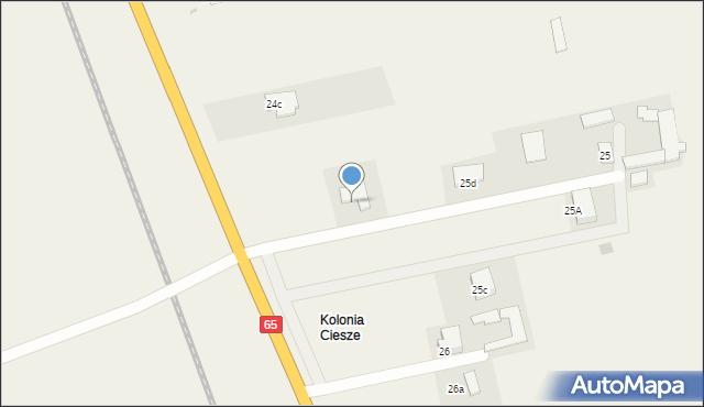 Ciesze, Ciesze, 25g, mapa Ciesze