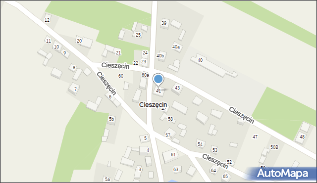 Cieszęcin, Cieszęcin, 41, mapa Cieszęcin