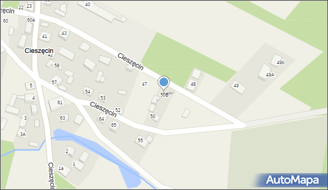 Cieszęcin, Cieszęcin, 50B, mapa Cieszęcin