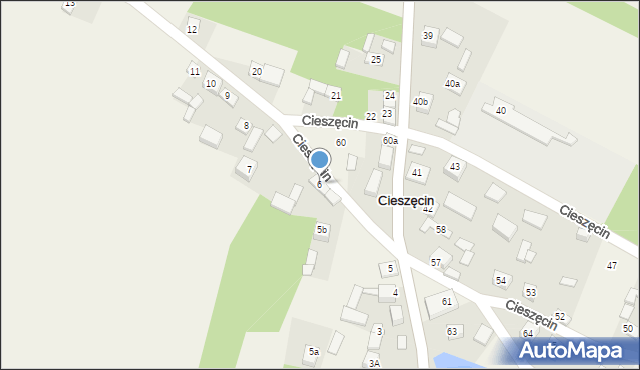 Cieszęcin, Cieszęcin, 6, mapa Cieszęcin