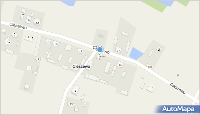Cieszewo, Cieszewo, 13, mapa Cieszewo