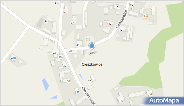 Cieszkowice, Cieszkowice, 46A, mapa Cieszkowice