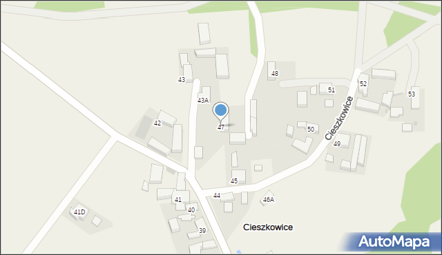 Cieszkowice, Cieszkowice, 47, mapa Cieszkowice