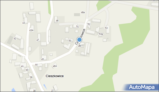 Cieszkowice, Cieszkowice, 49, mapa Cieszkowice