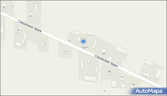 Cieszkowo Stare, Cieszkowo Stare, 10, mapa Cieszkowo Stare