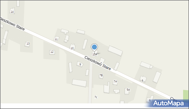 Cieszkowo Stare, Cieszkowo Stare, 10A, mapa Cieszkowo Stare