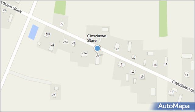 Cieszkowo Stare, Cieszkowo Stare, 23, mapa Cieszkowo Stare