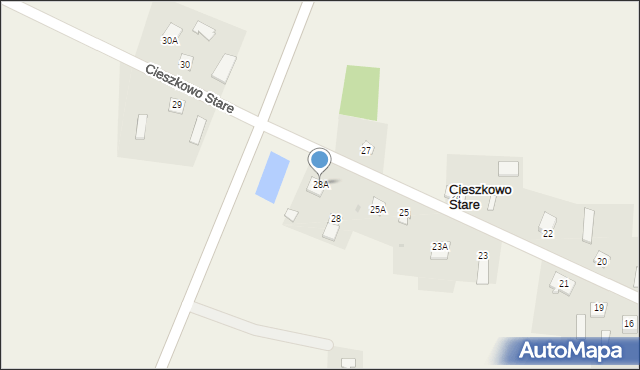 Cieszkowo Stare, Cieszkowo Stare, 28A, mapa Cieszkowo Stare