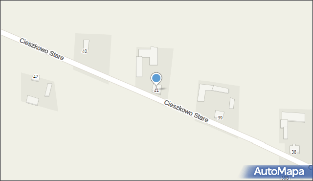 Cieszkowo Stare, Cieszkowo Stare, 41, mapa Cieszkowo Stare