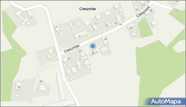 Ciesznów, Ciesznów, 21, mapa Ciesznów