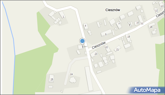 Ciesznów, Ciesznów, 3, mapa Ciesznów