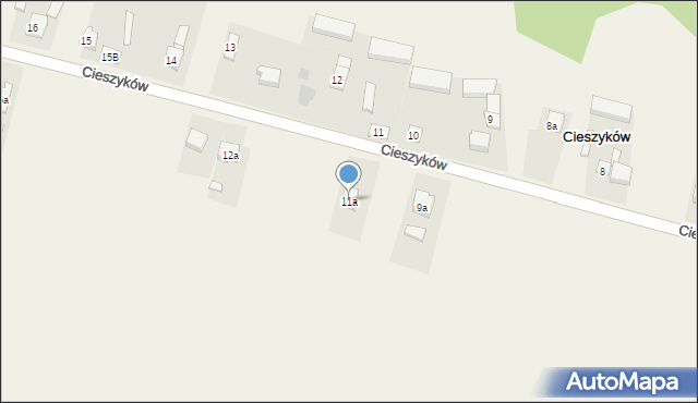 Cieszyków, Cieszyków, 11a, mapa Cieszyków