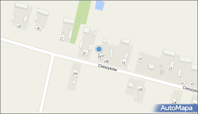 Cieszyków, Cieszyków, 15, mapa Cieszyków