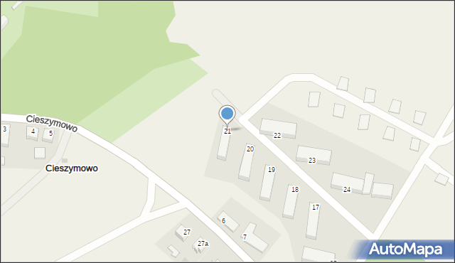 Cieszymowo, Cieszymowo, 21, mapa Cieszymowo