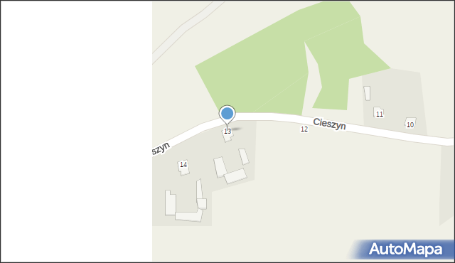 Cieszyn, Cieszyn, 13, mapa Cieszyna