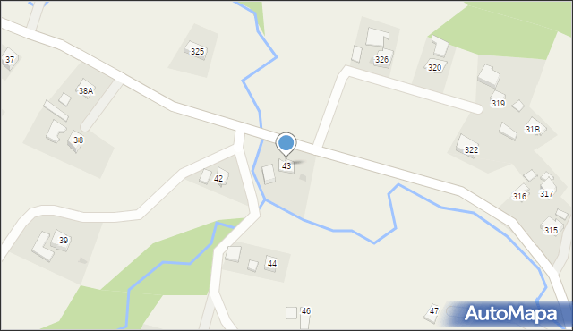 Cieszyna, Cieszyna, 43, mapa Cieszyna