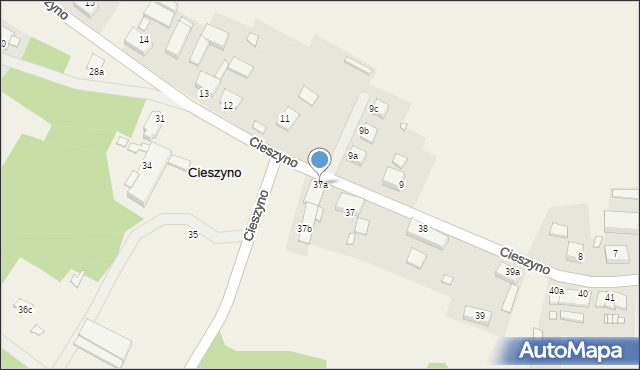 Cieszyno, Cieszyno, 37a, mapa Cieszyno