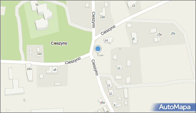 Cieszyno, Cieszyno, 13b, mapa Cieszyno