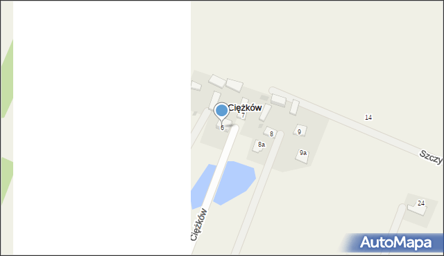 Ciężków, Ciężków, 6, mapa Ciężków