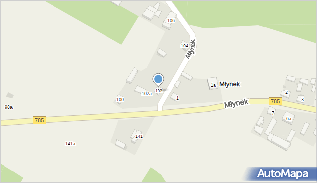 Ciężkowice, Ciężkowice, 102, mapa Ciężkowice