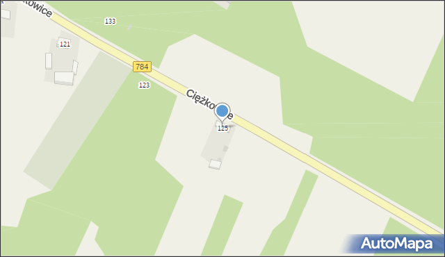 Ciężkowice, Ciężkowice, 125, mapa Ciężkowice
