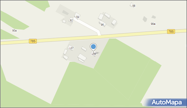 Ciężkowice, Ciężkowice, 139, mapa Ciężkowice