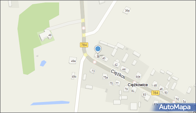 Ciężkowice, Ciężkowice, 38, mapa Ciężkowice