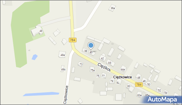 Ciężkowice, Ciężkowice, 40, mapa Ciężkowice