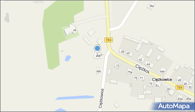 Ciężkowice, Ciężkowice, 49a, mapa Ciężkowice