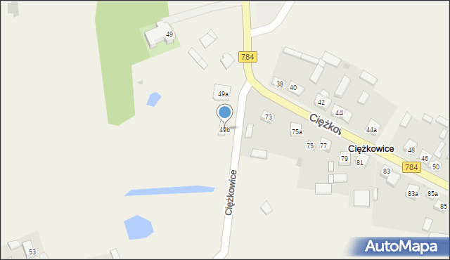 Ciężkowice, Ciężkowice, 49b, mapa Ciężkowice